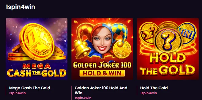 VegasNow Games from 1spin4win provider