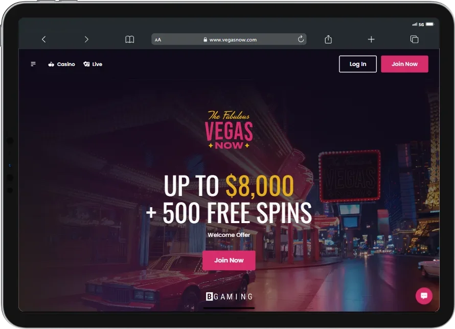 Vegas Now App for Tablets