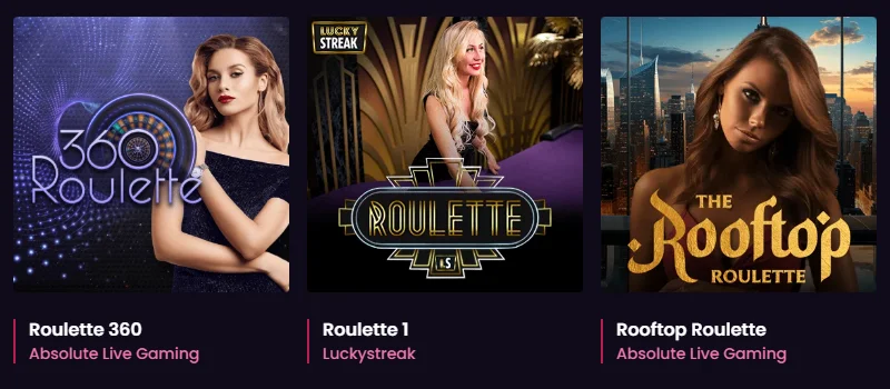 Live Roulette Games at VegasNow
