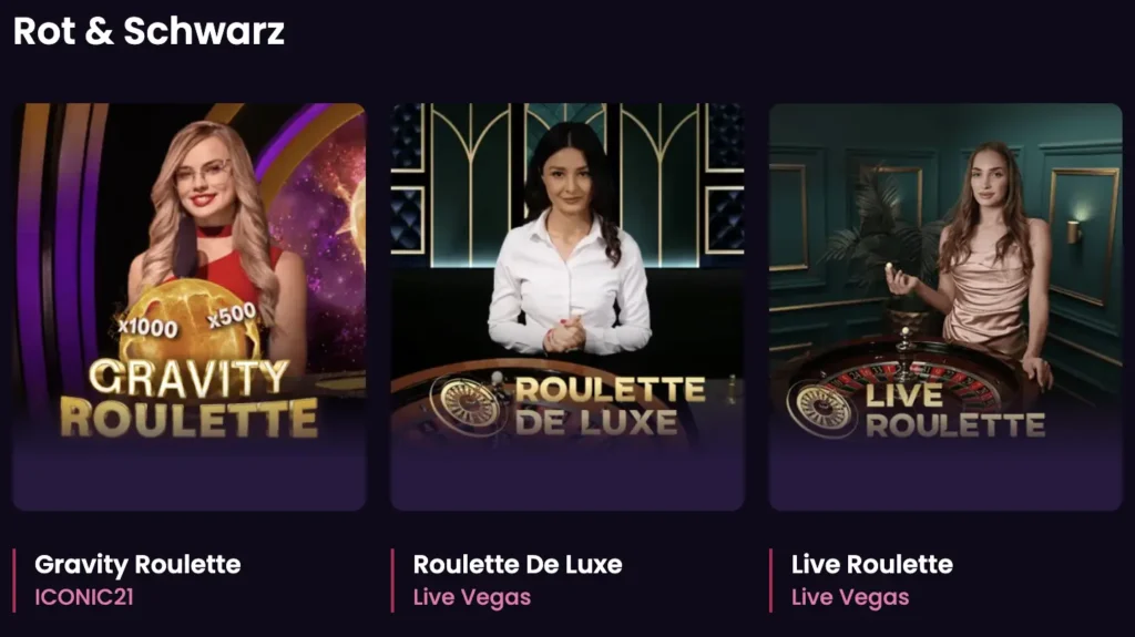 VegasNow Live-Spiele